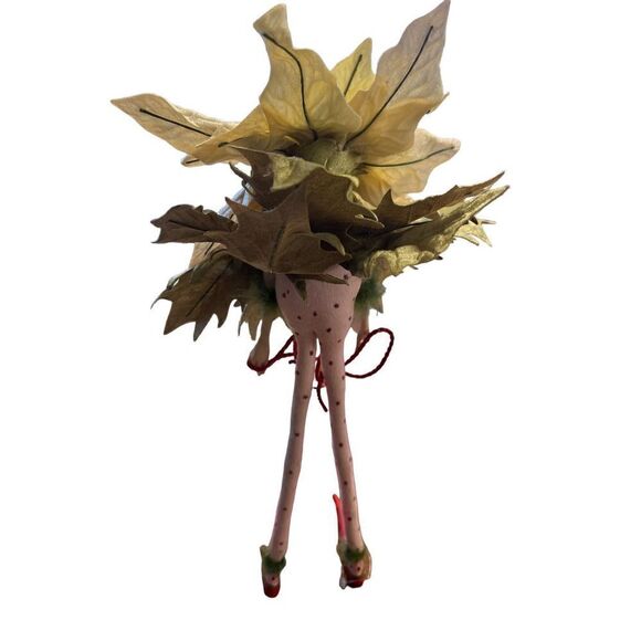 Department 56 X-Mas Krinkles by Patience Brewster white poinsettia - Picture 2 of 3